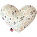 Mirage Pet Products Vintage Snowflakes 6 in. Heart Dog Toy 1322-TYHT6